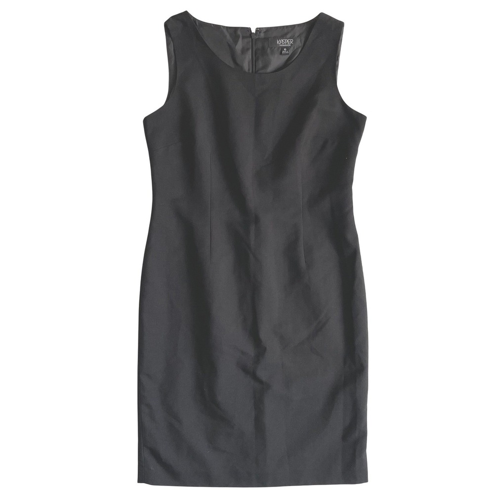Kasper Separates Black Sleeveless Sheath Dress‎ Womens Career Formal Party, 10